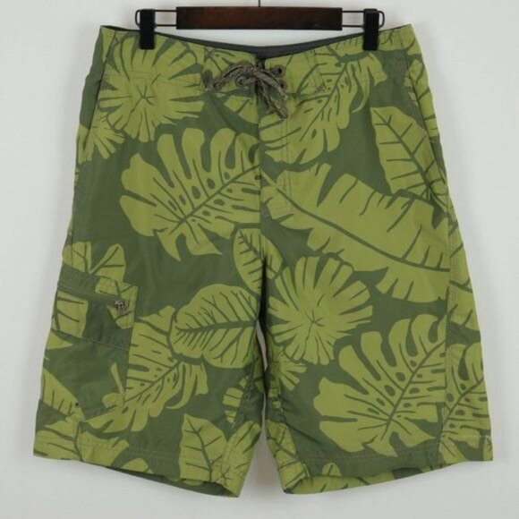 Columbia Omni-Shade Men's Size 30 Green Leaf Quick Dry Board Shorts - Picture 1 of 9